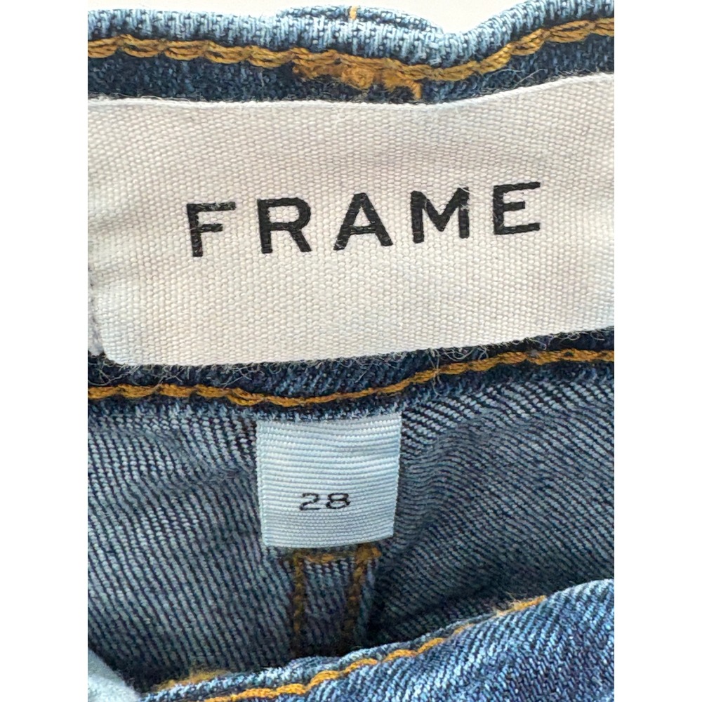 Frame Jeans Le Sylvie Crop Women‎ Size 28 Blue High Rise Distressed - Picture 5 of 11